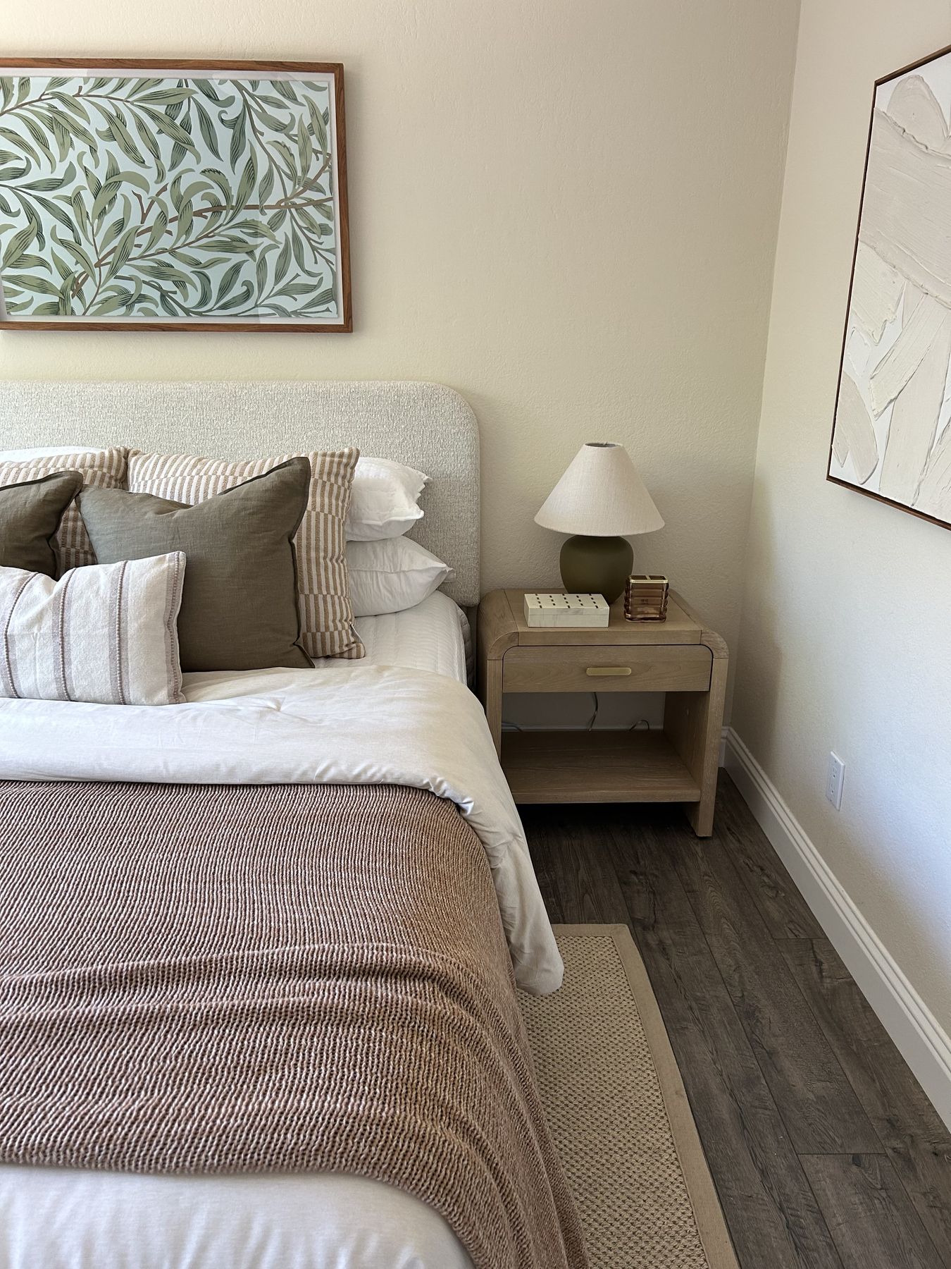 Bedroom staged by Feather & Pine, Heaton Moor, San Jose