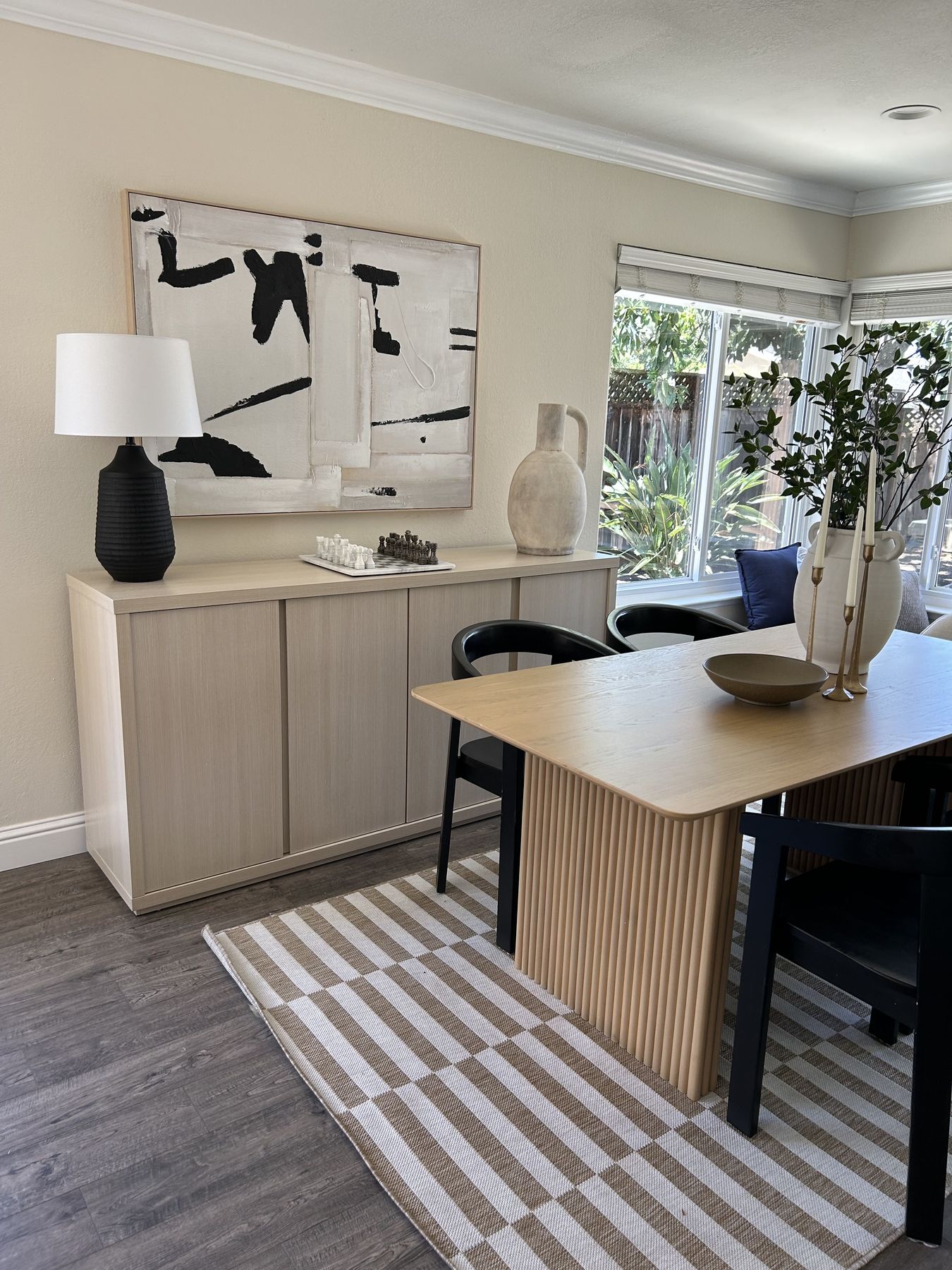 Dining staged by Feather & Pine, Heaton Moor, San Jose