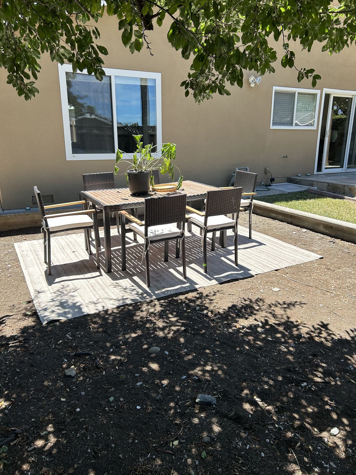 Patio staged by Feather & Pine, Heaton Moor, San Jose