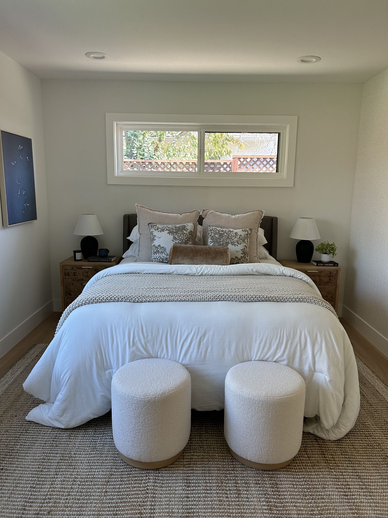 Bedroom staged by Feather & Pine, Kensington, Fremont
