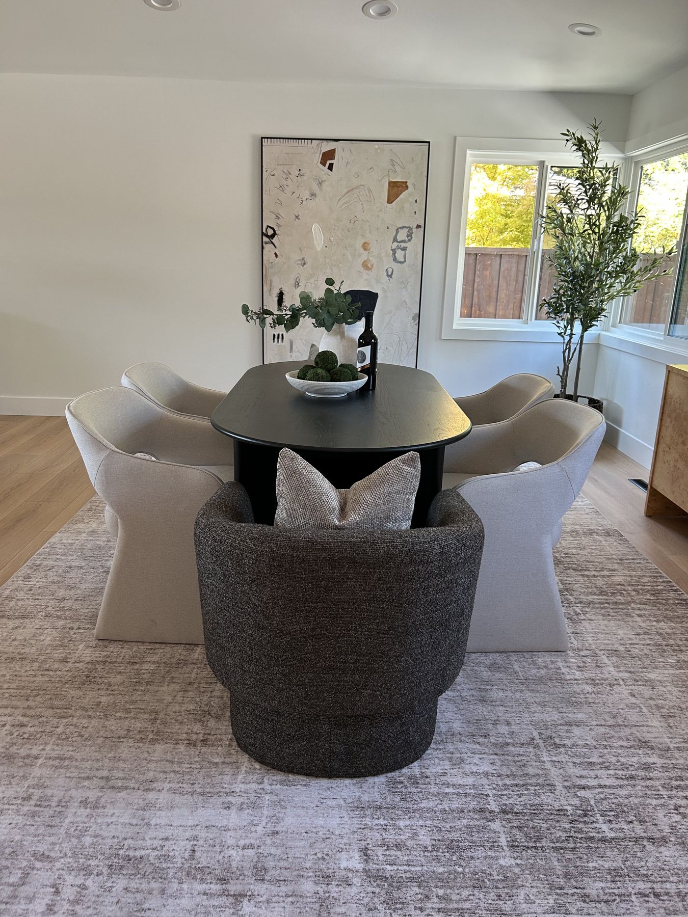 Dining staged by Feather & Pine, Kensington, Fremont