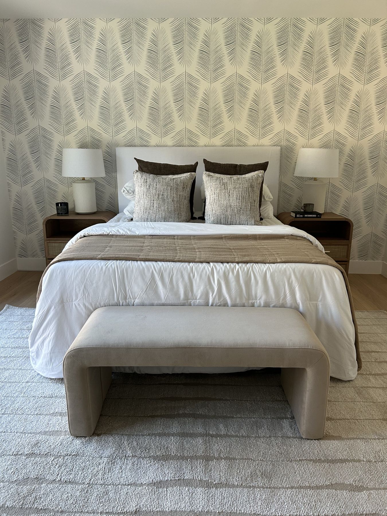 Guest bedroom staged by Feather & Pine, Kensington, Fremont