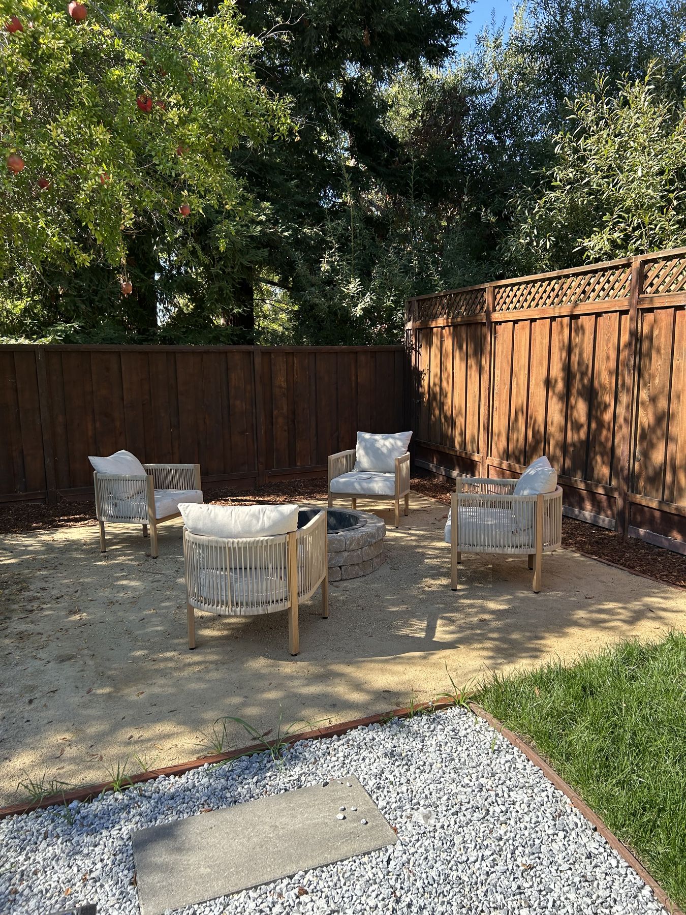 Patio staged by Feather & Pine, Kensington, Fremont