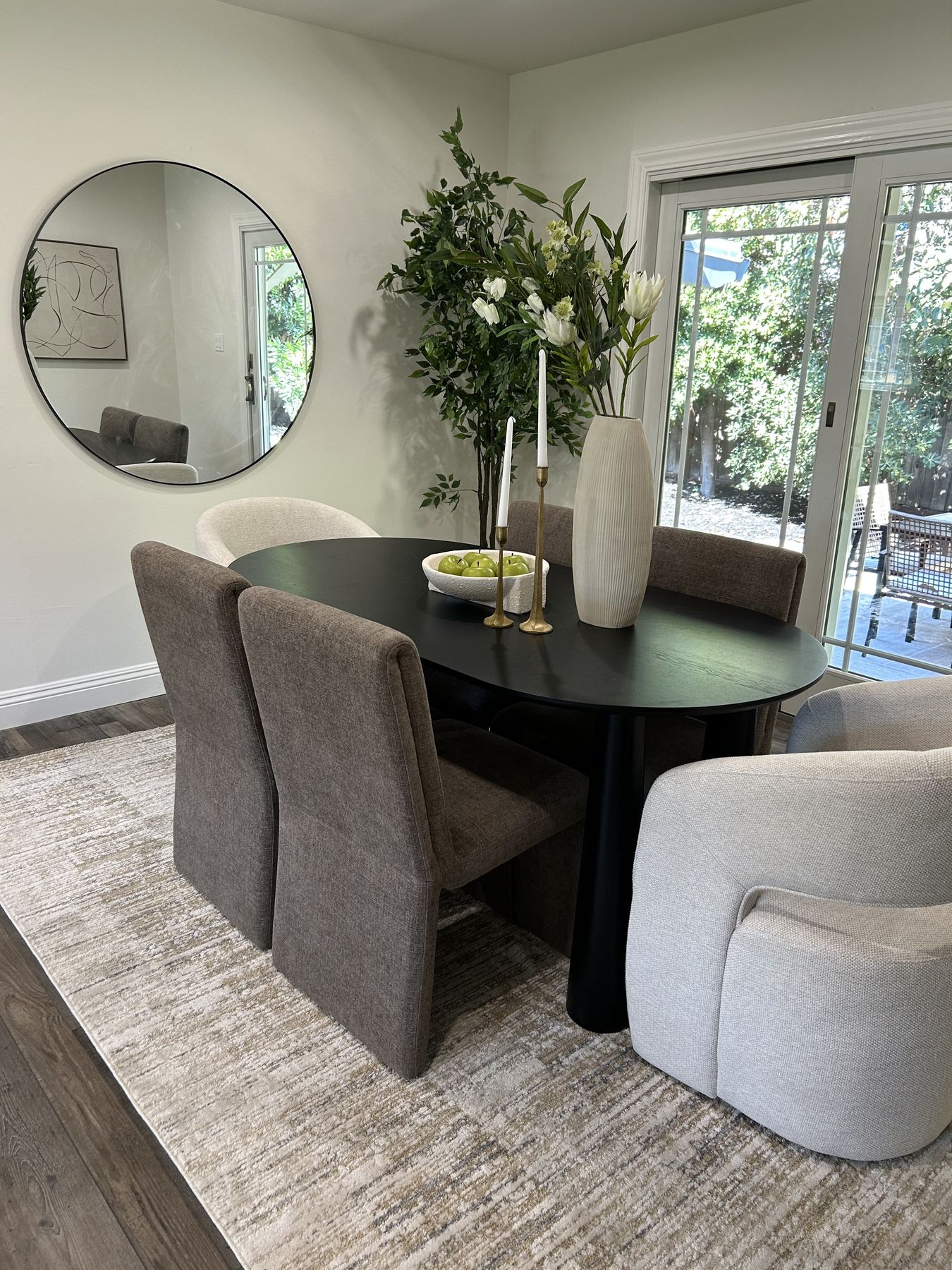 Dining staged by Feather & Pine, Kingston, Walnut Creek
