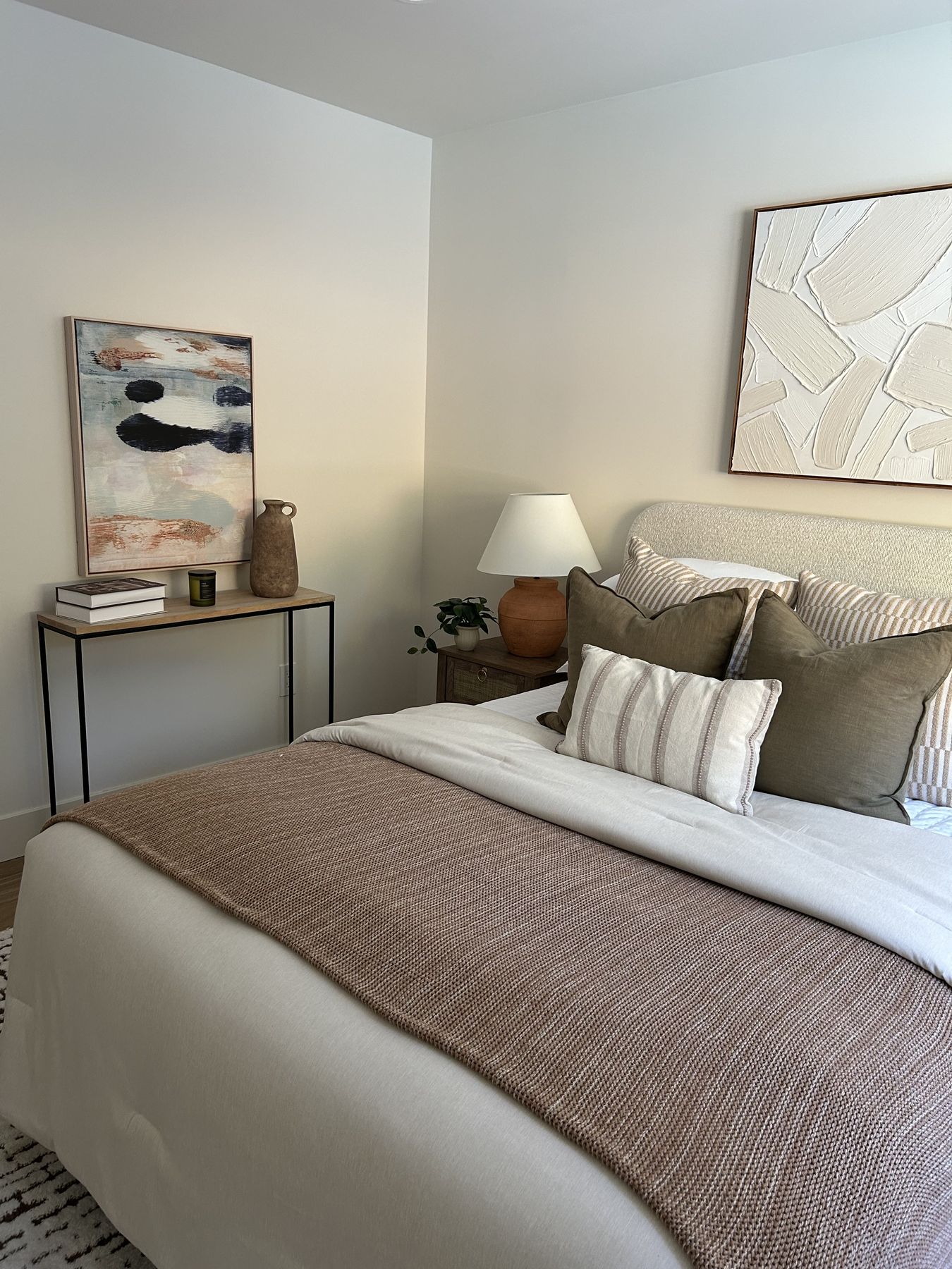 Guest bedroom staged by Feather & Pine, Montcrest Place, Danville