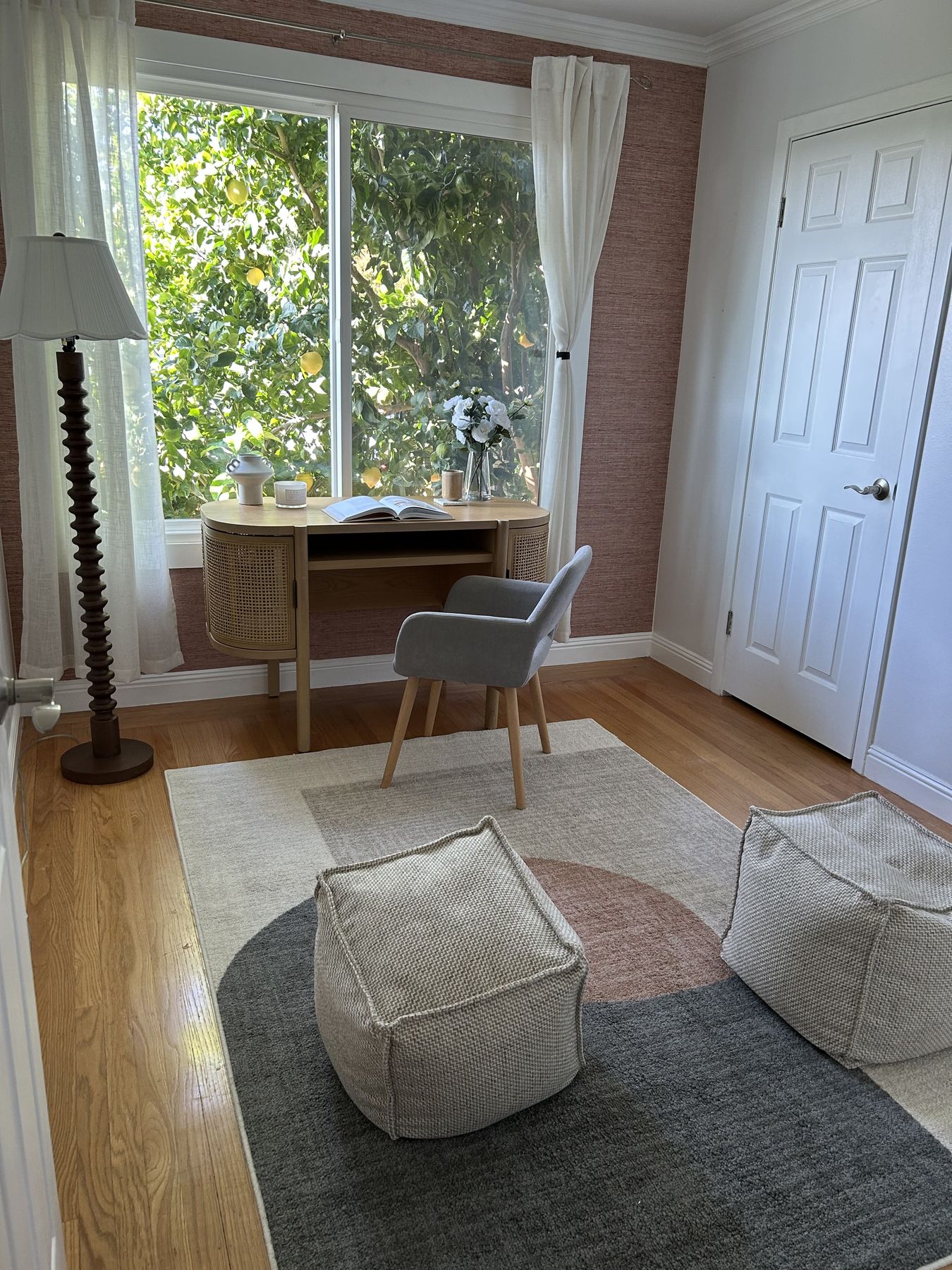 Desk nook staged by Feather & Pine, Pepper Drive, San Bruno