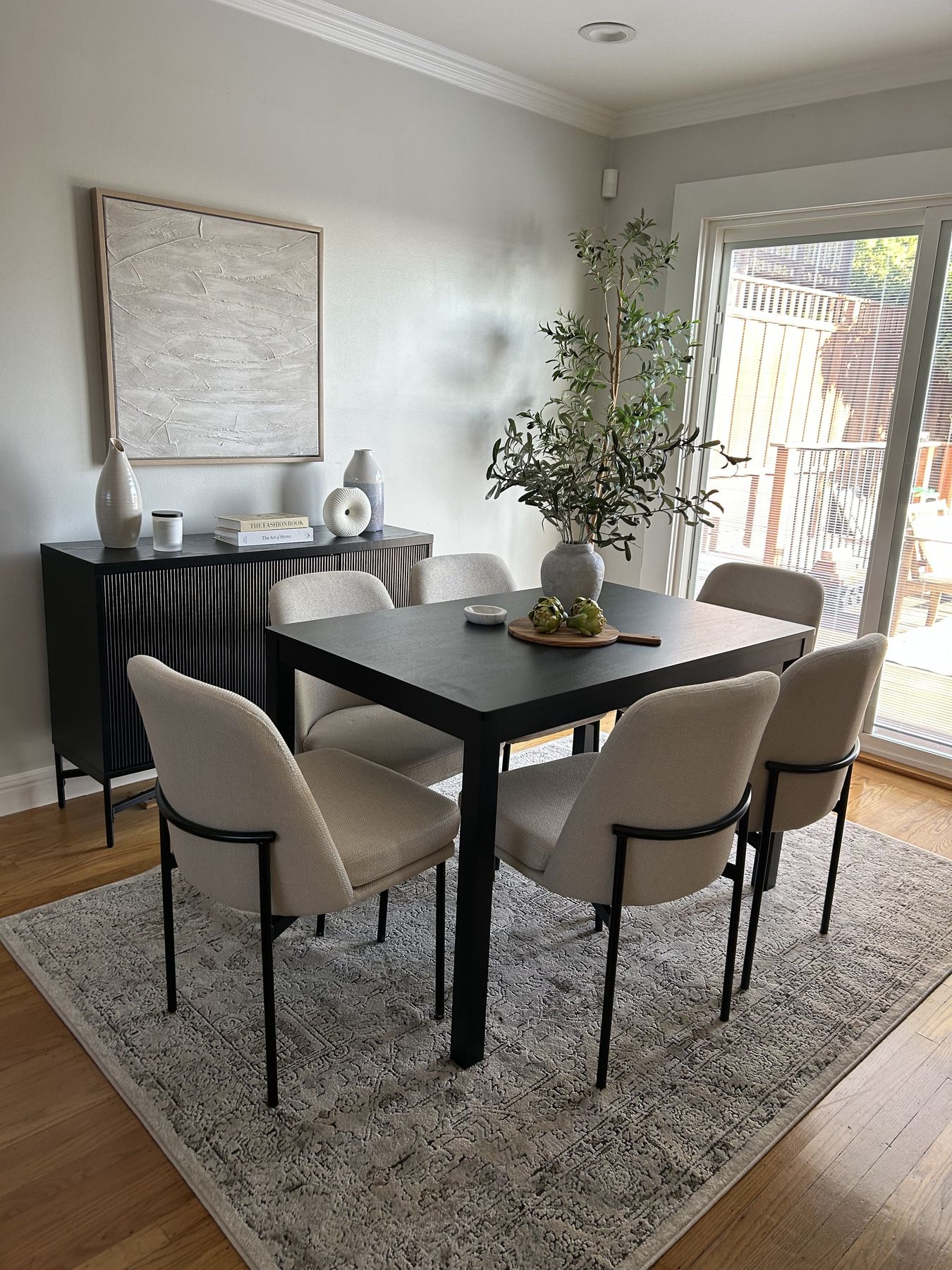 Dining staged by Feather & Pine, Pepper Drive, San Bruno
