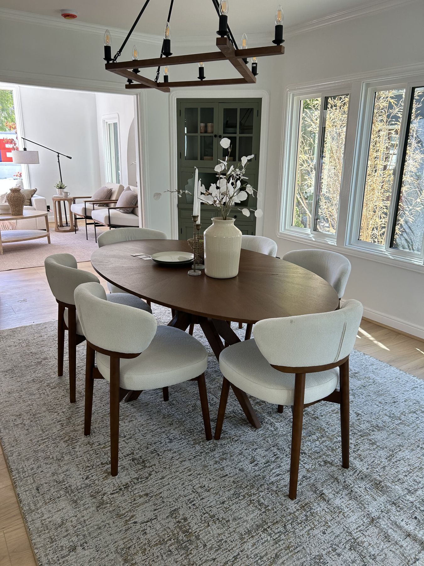 Dining staged by Feather & Pine, Sheffield, Oakland