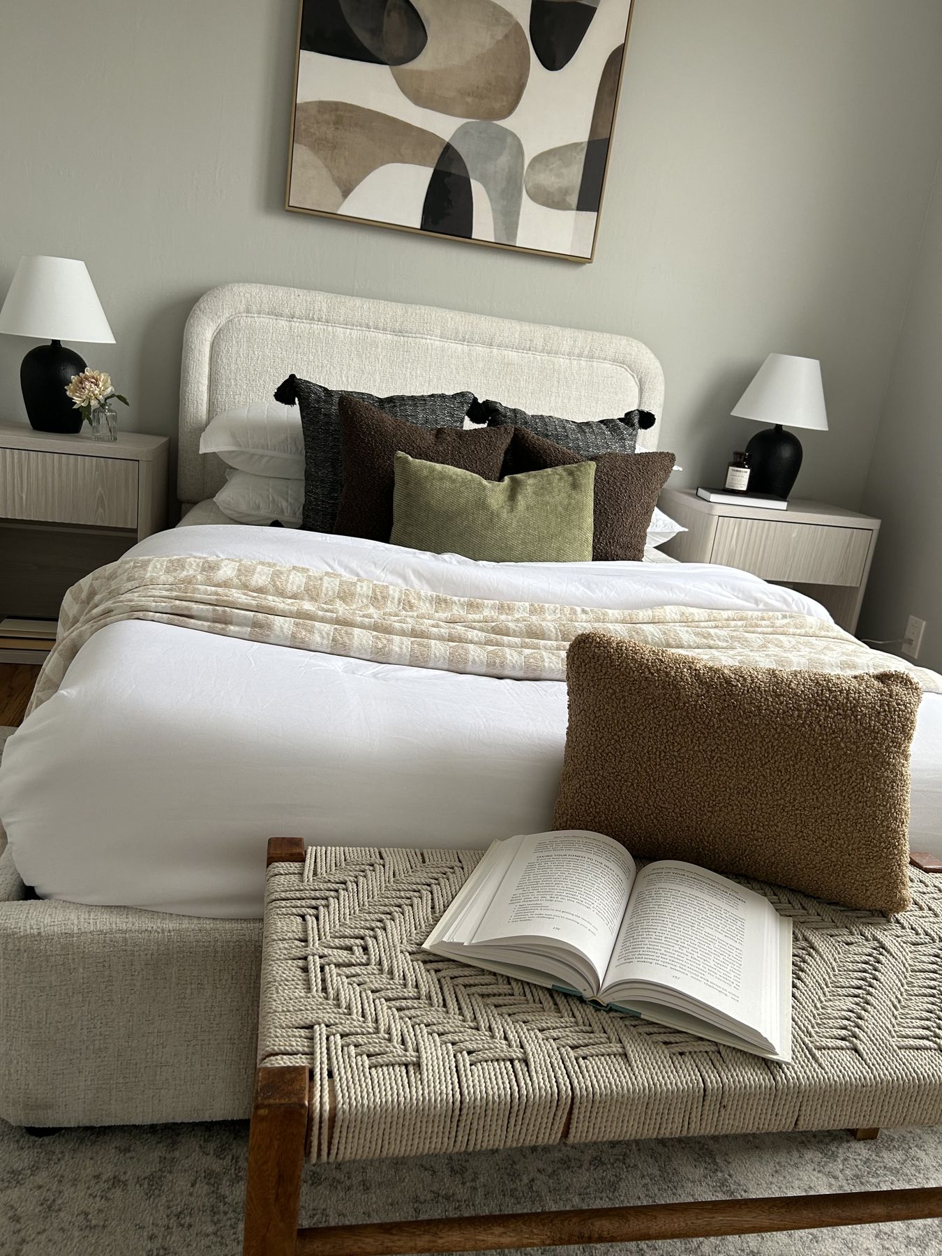 Bedroom staged by Feather & Pine, Skyline, Daly City