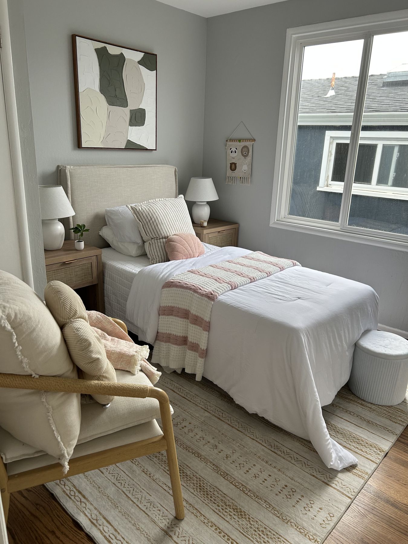 Guest bedroom staged by Feather & Pine, Skyline, Daly City
