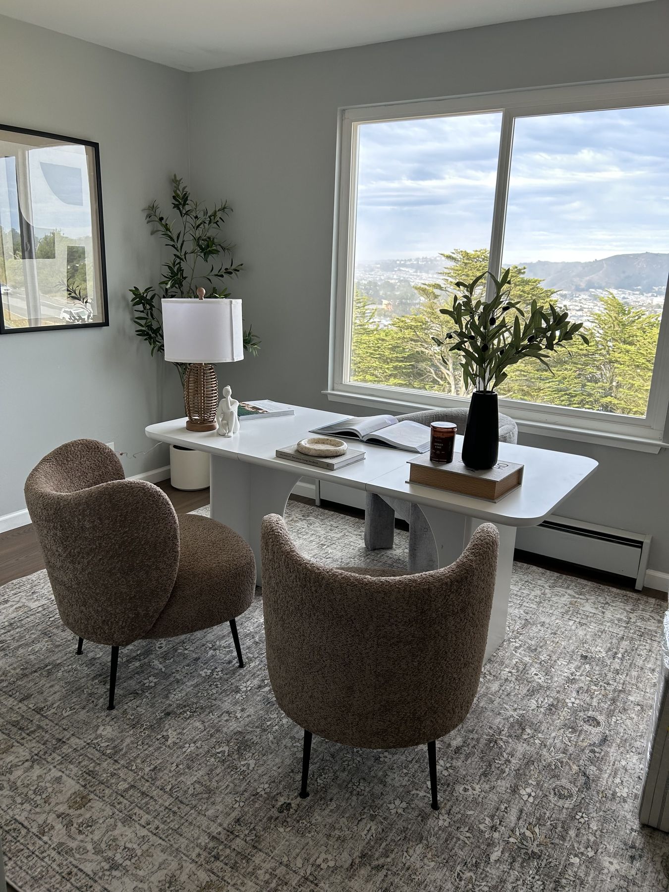 Office staged by Feather & Pine, Skyline, Daly City