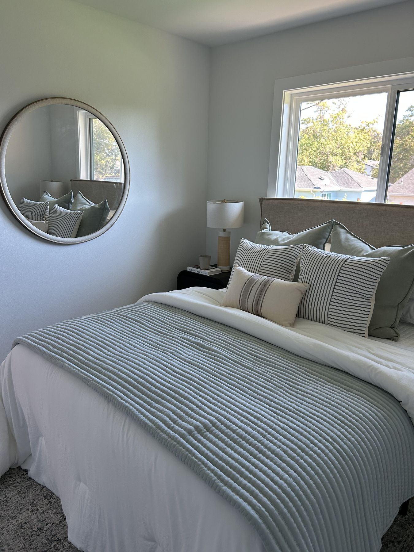 Bedroom staged by Feather & Pine, Vesper, Fremont